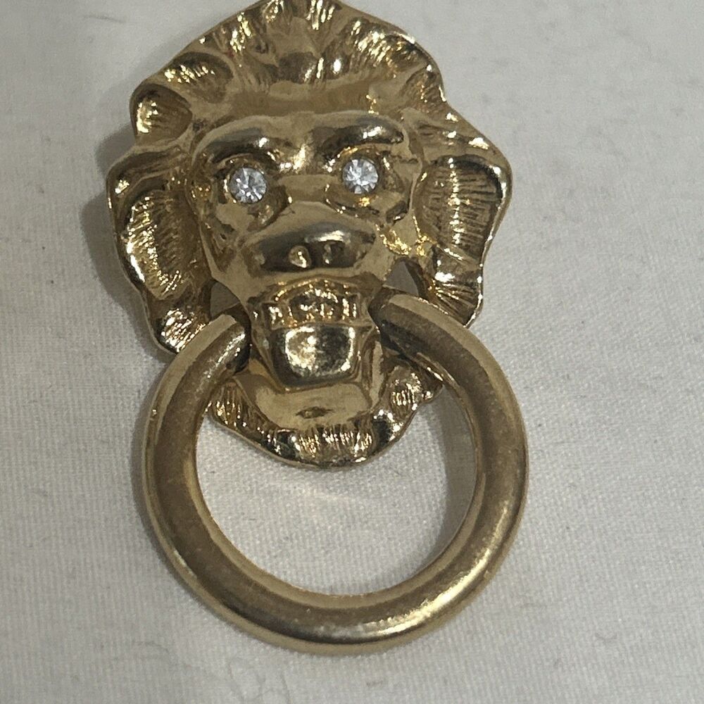 Vintage K.J.L. (Kenneth Jay Lane) for Avon Lion Earrings - Picture 2 of 11
